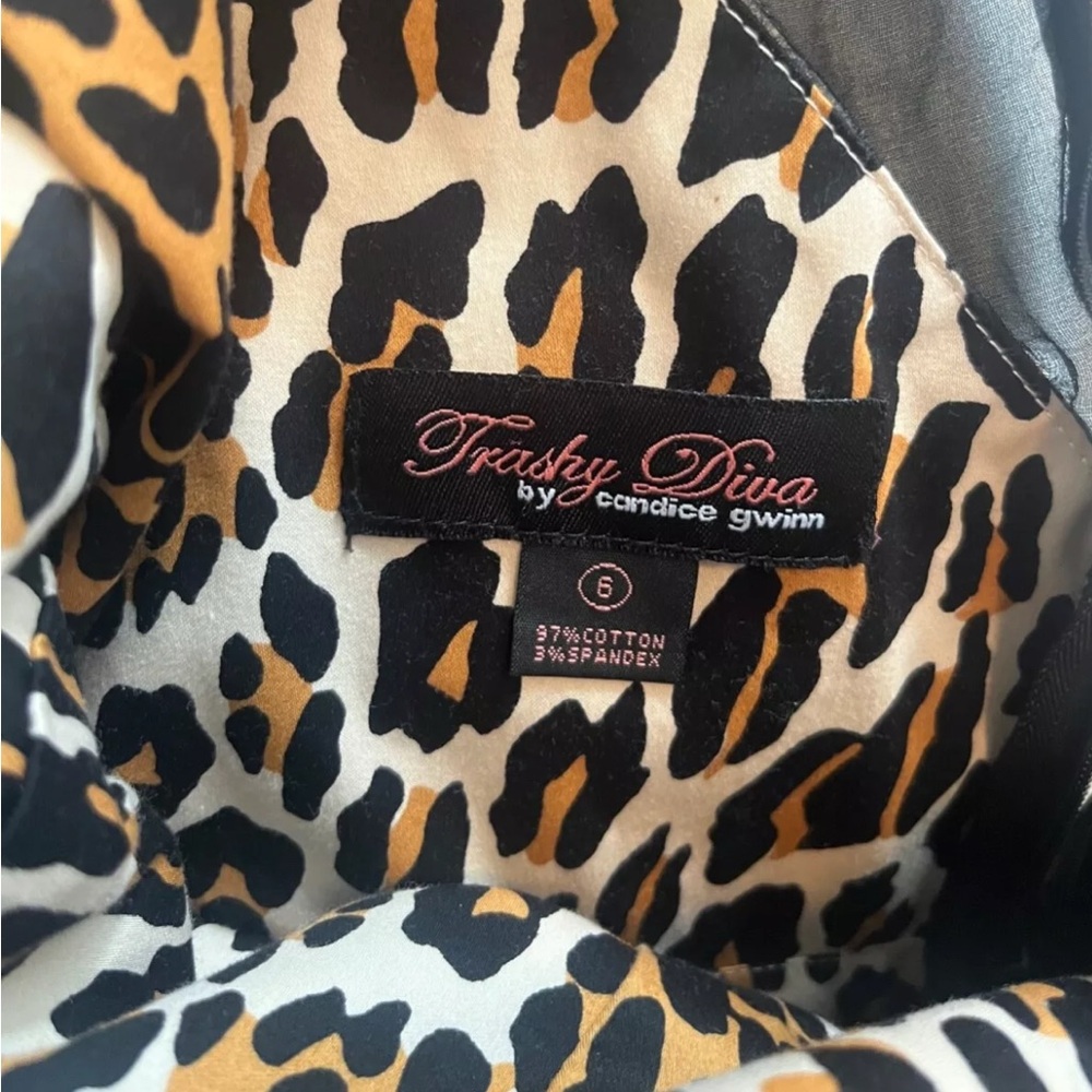 Trashy Diva Leopard Print Lottie Pinup Rockabilly Dress Size 6 - Picture 4 of 4